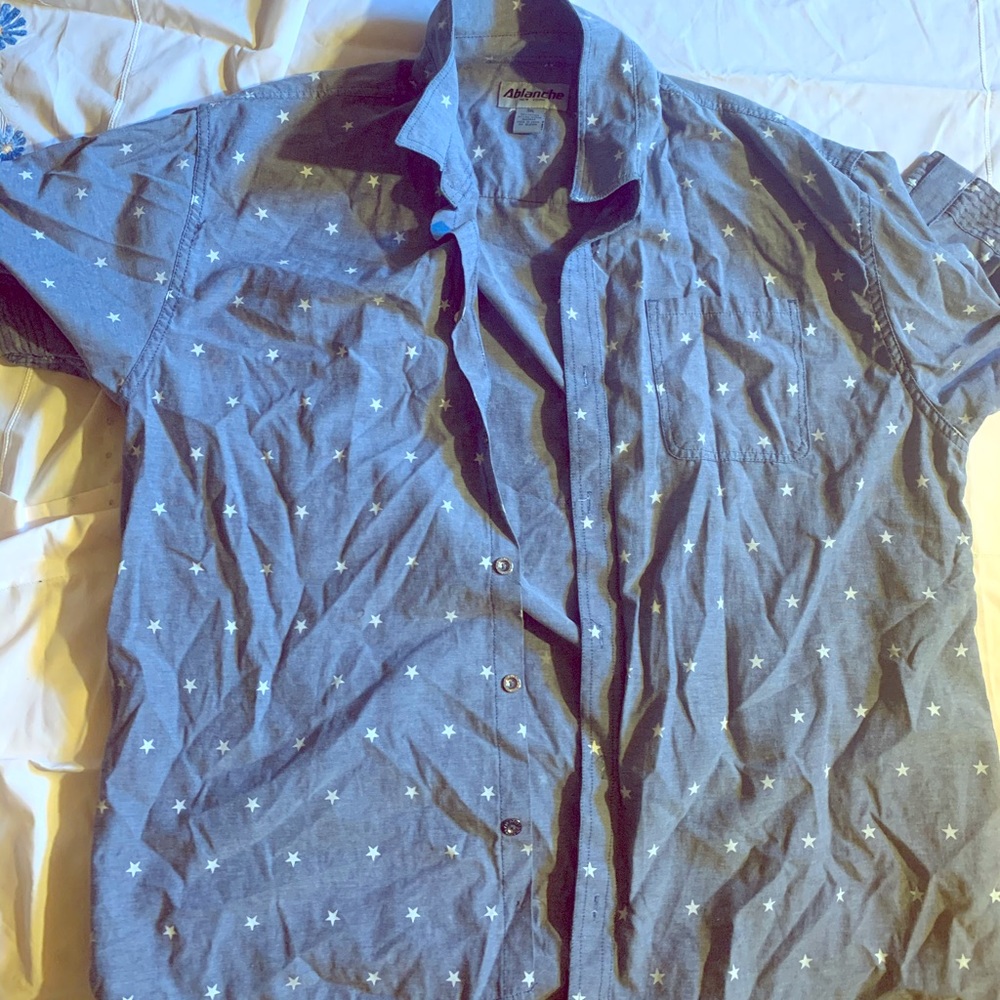Blue button up